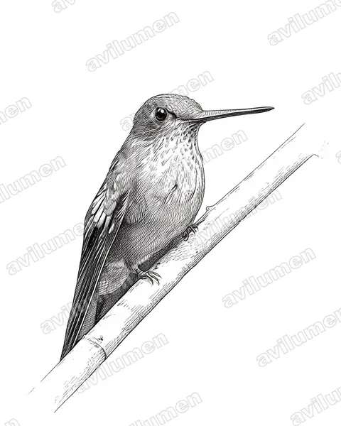 Ink illustration: Coeligena coeligena (Bronzy inca)