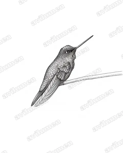 Ink illustration: Coeligena phalerata (White-tailed starfrontlet)
