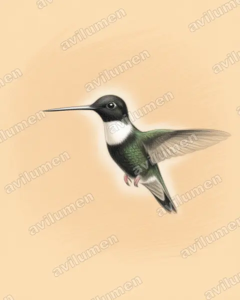 Colored pencil illustration: Coeligena torquata (Collared inca)