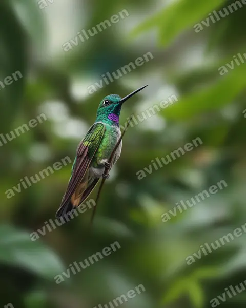Ilustración en Realista: Coeligena violifer (Coeligena violifer)