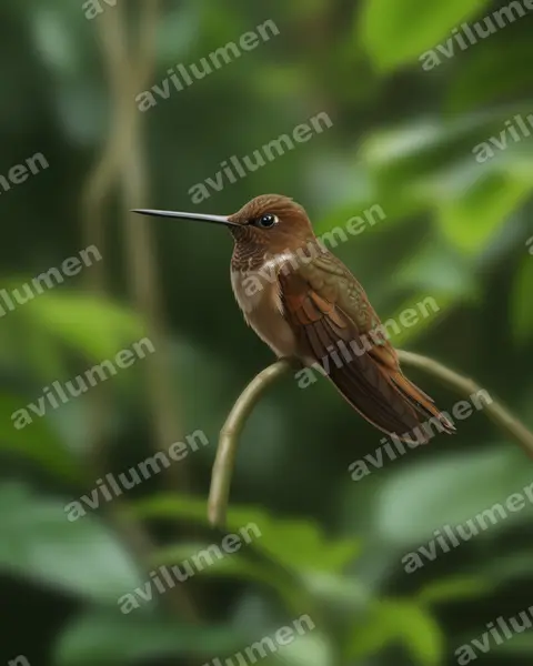 Illustration Réaliste : Coeligena wilsoni (Inca brun)