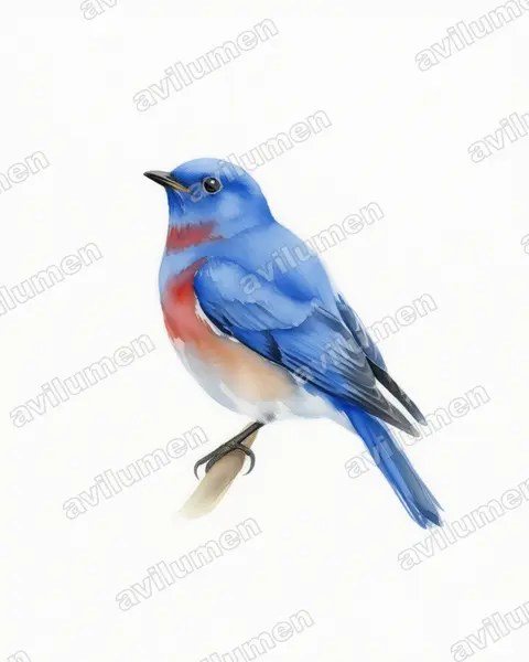 Illustration im Stil Aquarell: Lovely Cotinga (Cotinga amabilis)