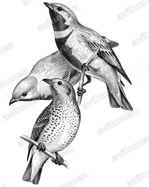 Illustration im Stil Tusche: Lovely Cotinga (Cotinga amabilis)