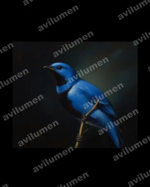 Illustration im Stil Öl: Lovely Cotinga (Cotinga amabilis)