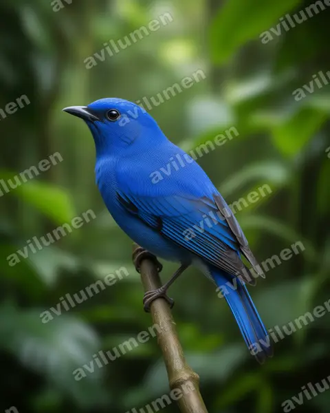 Illustration im Stil Realistisch: Lovely Cotinga (Cotinga amabilis)
