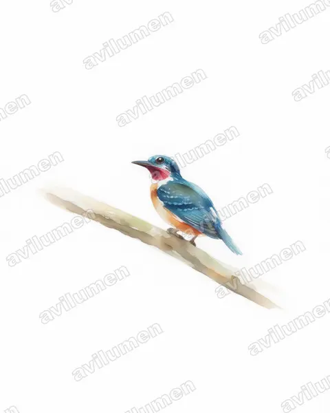 Watercolor illustration: Cotinga cayana (Spangled Cotinga)