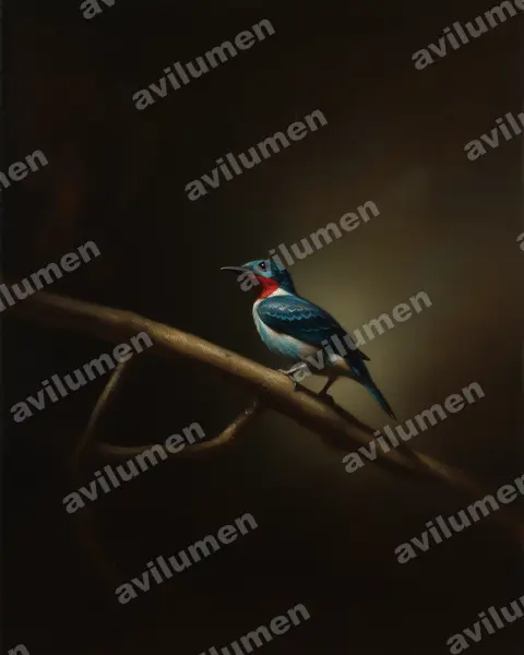 Oil illustration: Cotinga cayana (Spangled Cotinga)