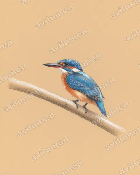 Colored pencil illustration: Cotinga cayana (Spangled Cotinga)