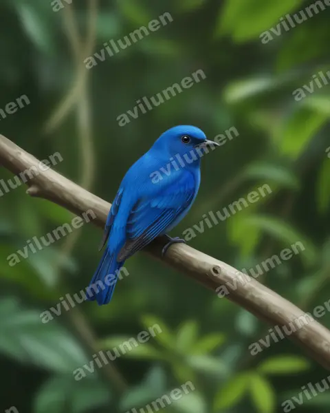 Ilustración en Realista: Cotinga maynana (Cotinga mayna​)