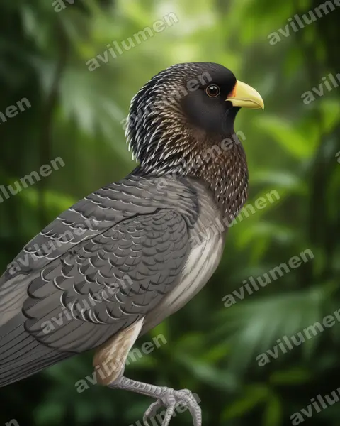 Ilustración en Realista: Crinifer zonurus (Turaco gris oriental)