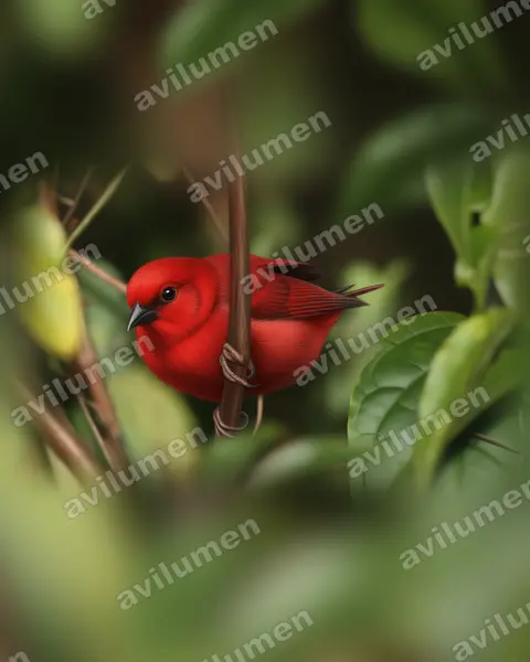 Ilustración en Realista: Cryptospiza reichenovii (Estrilda de Reichenow)