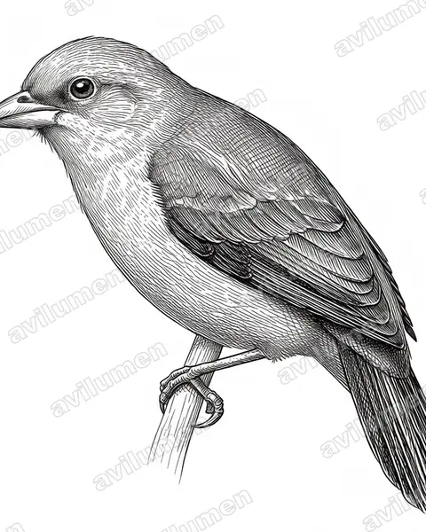 Illustration im Stil Tusche: Rotmantelastrild (Cryptospiza shelleyi)