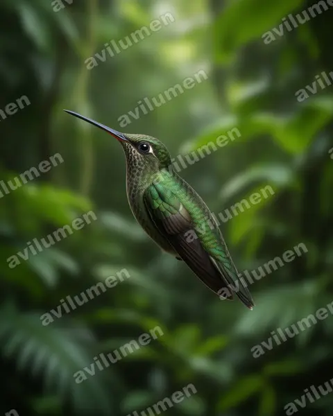 Illustration Réaliste : Cynanthus sordidus (Colibri sombre)