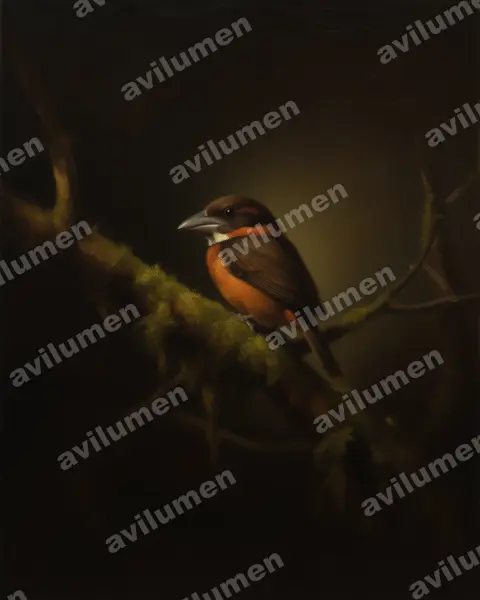 Oil illustration: Dacelo rex (Shovel-billed Kookaburra)