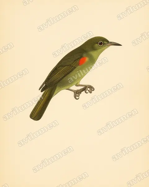 Illustration Planche ancienne : Deleornis fraseri (Souïmanga de Fraser)