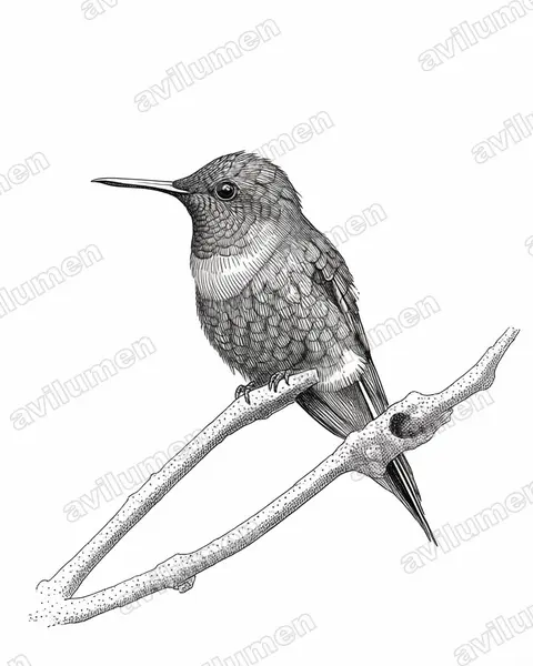 Ilustración en Tinta: Discosura conversii (Rabudito verde​)