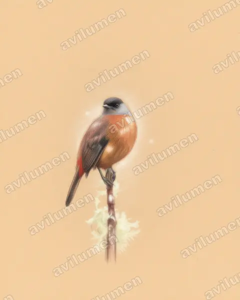 Ilustración en Lápiz de color: Doliornis sclateri (Cotinga de Sclater​)