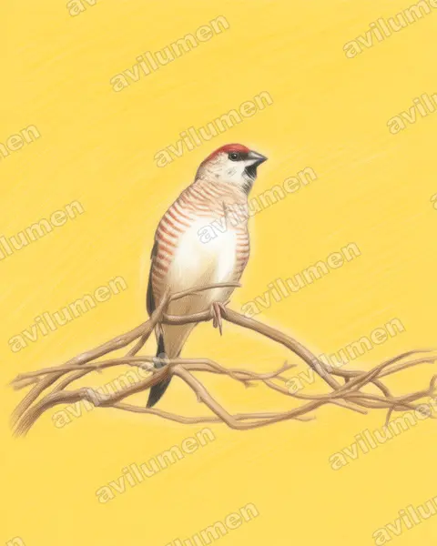 Illustration im Stil Buntstift: Zeresamadine (Emblema modestum)