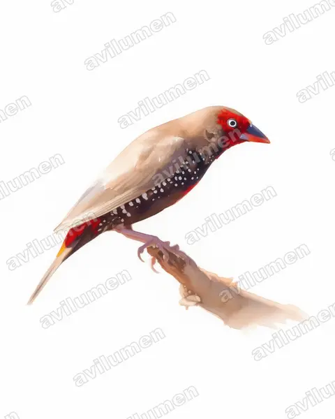 Ilustración en Acuarela: Emblema pictum (Diamante pintado)