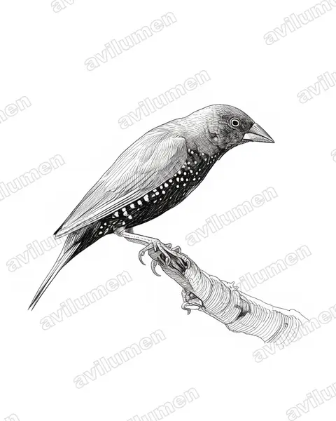 Ilustración en Tinta: Emblema pictum (Diamante pintado)