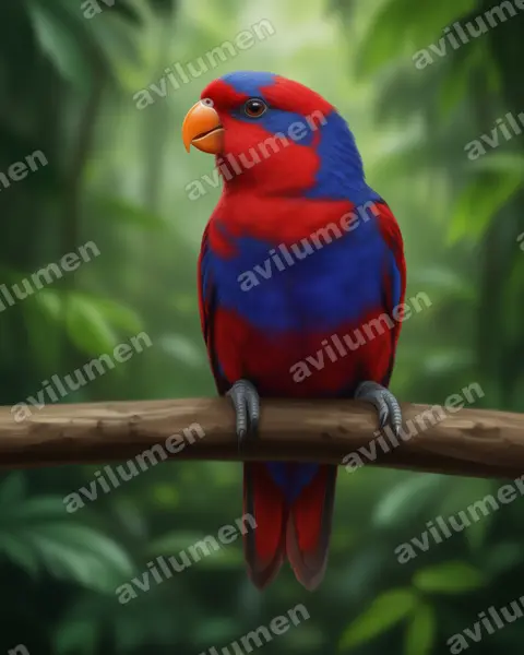 Illustration im Stil Realistisch: Diademlori (Eos histrio)