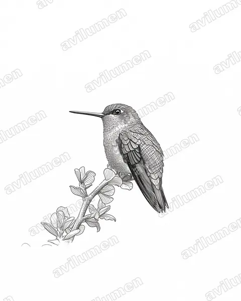 Ilustración en Tinta: Eriocnemis derbyi (Eriocnemis derbyi)