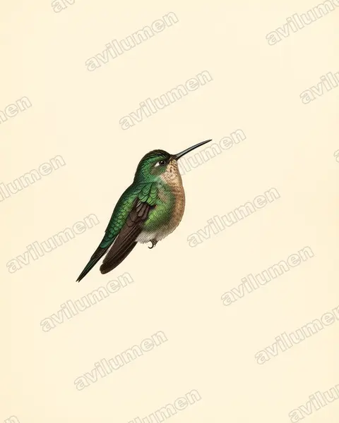 Ilustración en Lámina antigua: Eriocnemis glaucopoides (Eriocnemis glaucopoides)