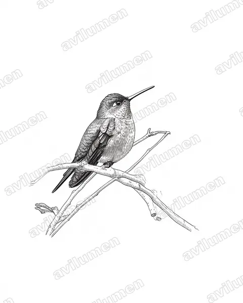 Ilustración en Tinta: Eriocnemis glaucopoides (Eriocnemis glaucopoides)