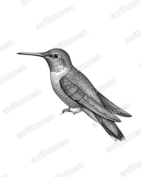 Ink illustration: Eriocnemis godini (Turquoise-throated puffleg)