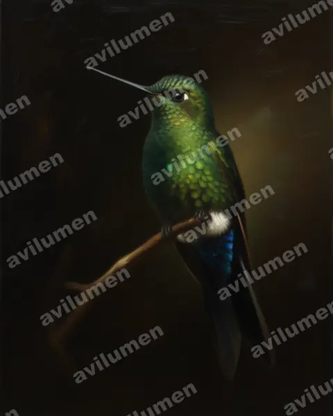 Illustration Huile : Eriocnemis luciani (Érione de Buquet)