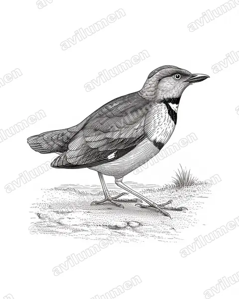 Illustration im Stil Tusche: Sulawesi-Blaubrustpitta (Erythropitta celebensis)
