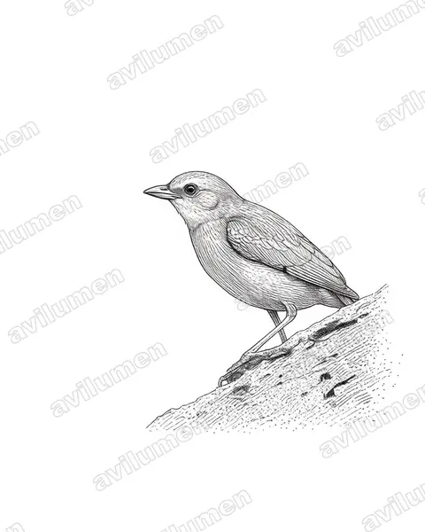 Illustration im Stil Tusche: Philippinen-Blaubrustpitta (Erythropitta erythrogaster)
