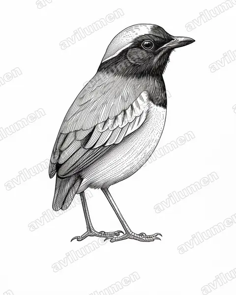 Ink illustration: Erythropitta granatina (Garnet Pitta)