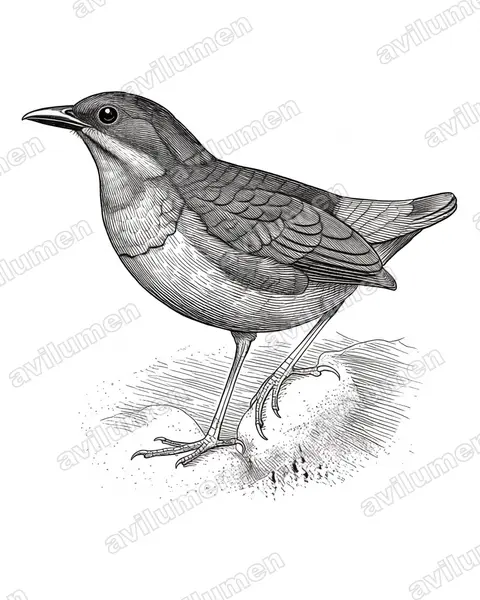 Ink illustration: Erythropitta kochi (Whiskered Pitta)