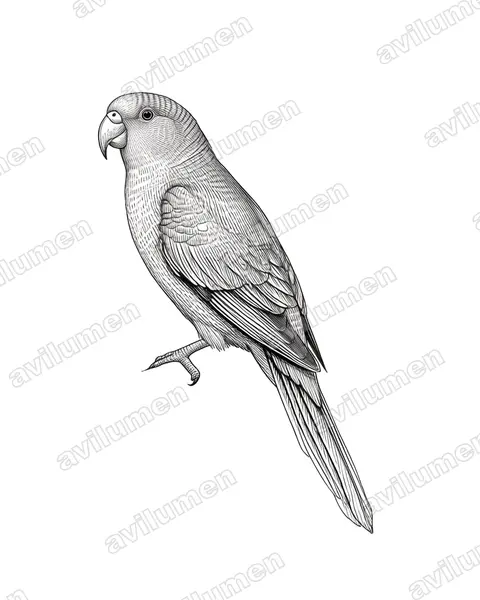 Ink illustration: Erythrura papuana (Papuan parrotfinch)