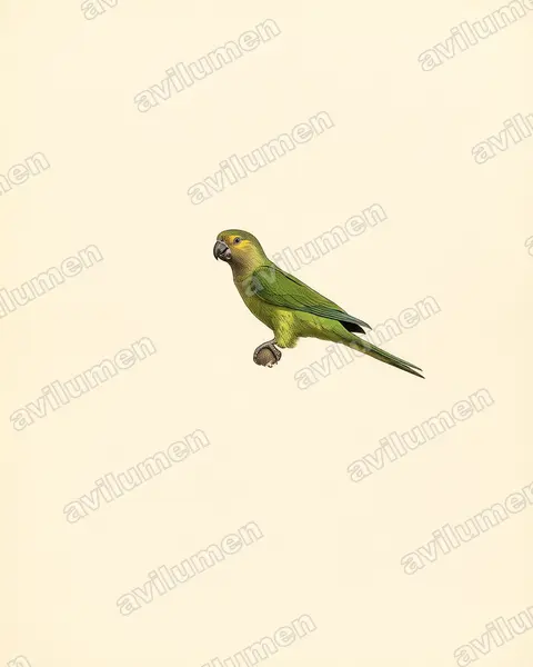 Illustration Planche ancienne : Eupsittula pertinax (Conure cuivrée)