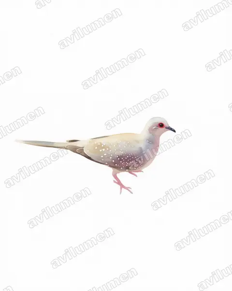 Illustration im Stil Aquarell: Diamanttäubchen (Geopelia cuneata)