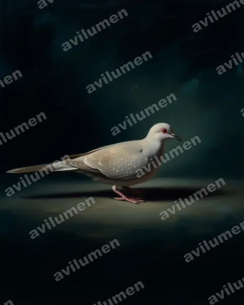 Illustration im Stil Öl: Diamanttäubchen (Geopelia cuneata)