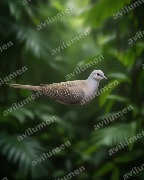 Illustration im Stil Realistisch: Diamanttäubchen (Geopelia cuneata)