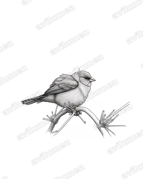 Ilustración en Tinta: Glaucestrilda perreini (Estrilda perreini)