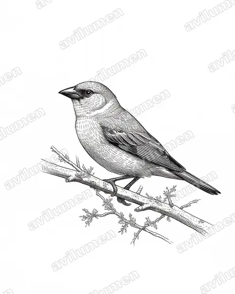 Ilustración en Tinta: Glaucestrilda thomensis (Estrilda thomensis)
