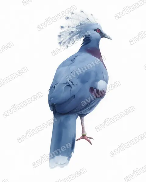Ilustración en Acuarela: Goura victoria (Gura victoria)