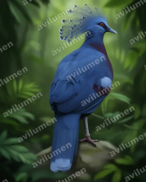Ilustración en Realista: Goura victoria (Gura victoria)