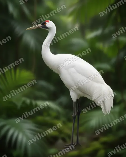 Illustration im Stil Realistisch: Schreikranich (Grus americana)