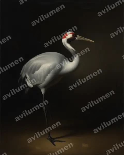 Oil illustration: Grus rubicunda (Brolga)