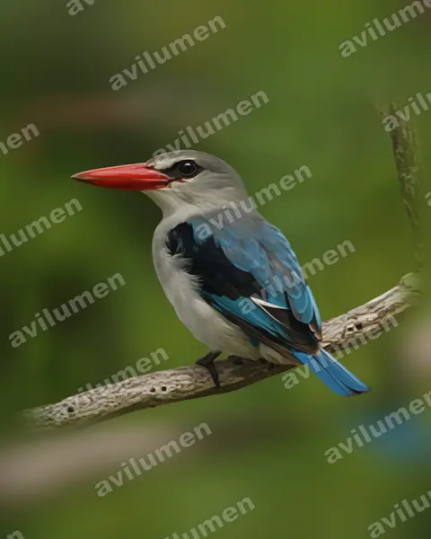 Illustration im Stil Realistisch: Mangrovenliest (Halcyon senegaloides)