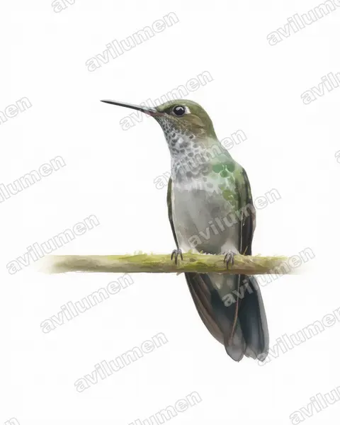 Illustration Aquarelle : Haplophaedia lugens (Érione givrée)