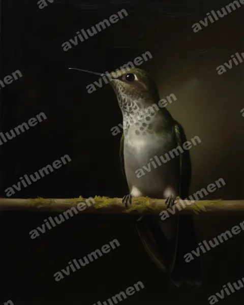 Illustration Huile : Haplophaedia lugens (Érione givrée)