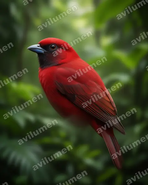 Realistic illustration: Harpactes diardii (Diard's Trogon)