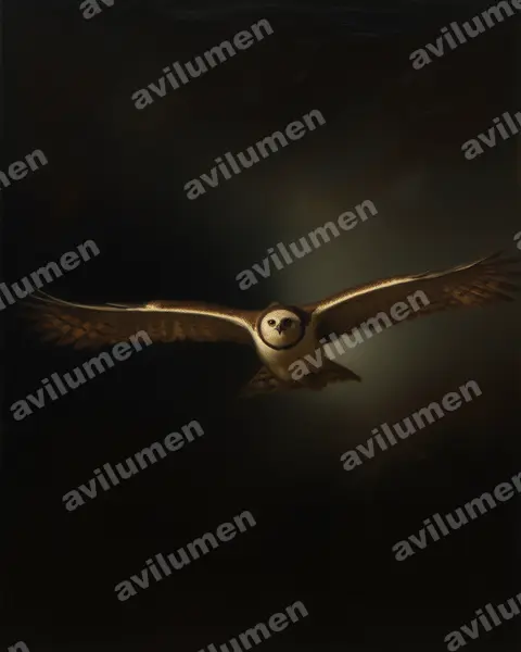 Illustration Huile : Harpia harpyja (Harpie féroce)